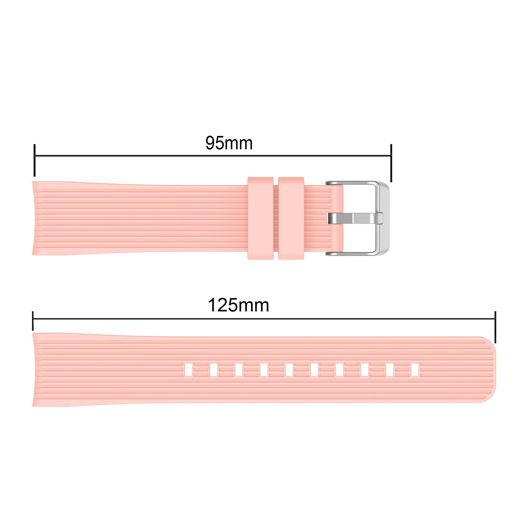 Sport 20mm / 22mm siliconen band voor samsung galaxy watch 3 45mm 41mm smartwatch band armband accessoires polsband: Vintage roos / 20mm