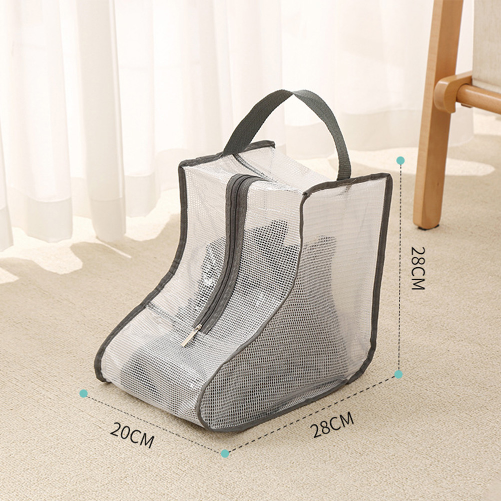 Sacs de rangement pour chaussures et bottes, housse anti-poussière en PVC, conteneur domestique portable, fournitures de rangement, 28 cm, 48cm, 1 PC: Rouge