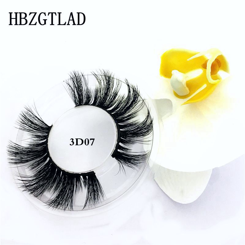 1 Pair 25mm Lashes 6D Faux Mink Hair False Eyelashes Fluffy Wispies Dramatic Long Lashes Handmade Eyelashes Eye Makeup Tool