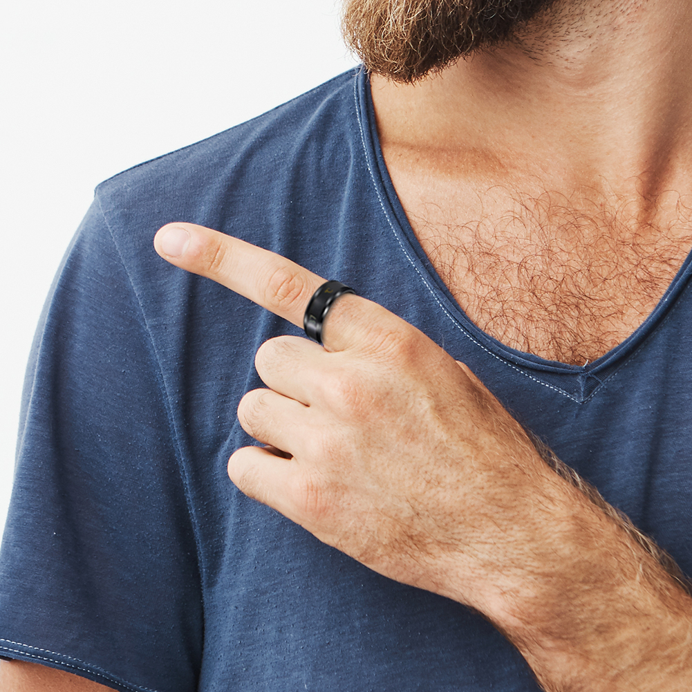 Temperature Ring Titanium Steel Mood Emotion Feeling Intelligent Temperature Sensitive Rings for Women Men Waterproof Jewelry