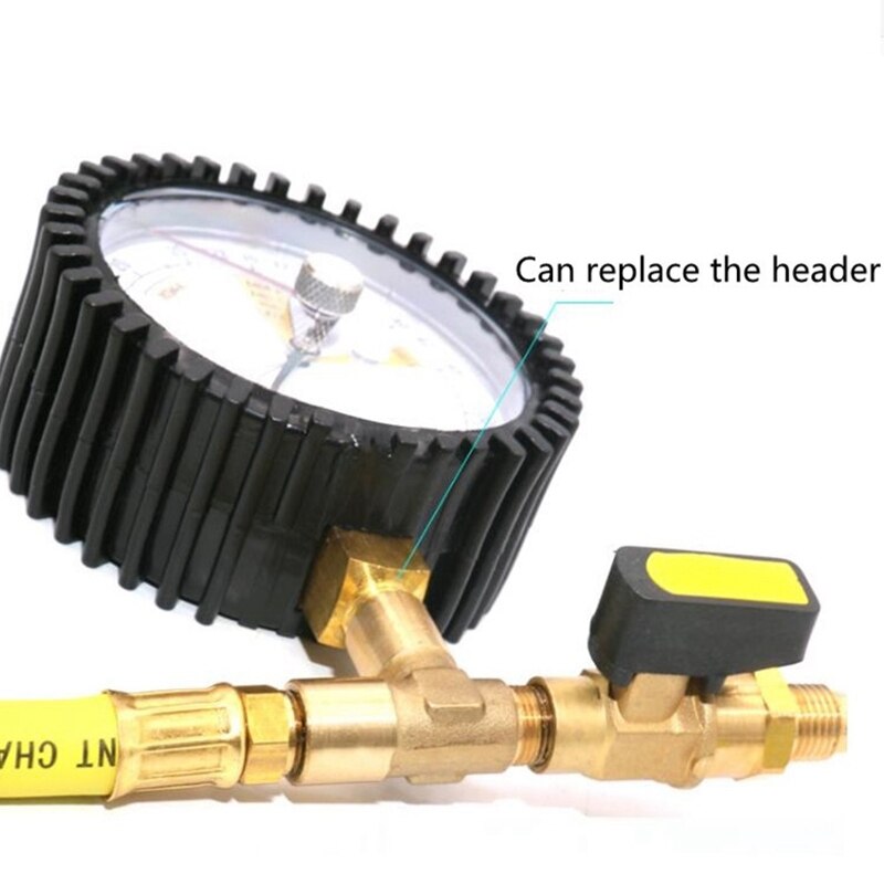 Air Conditioning Refrigeration Test Nitrogen Pressure Gauge Simple Refrigerant Table for R134A, R22, R410A