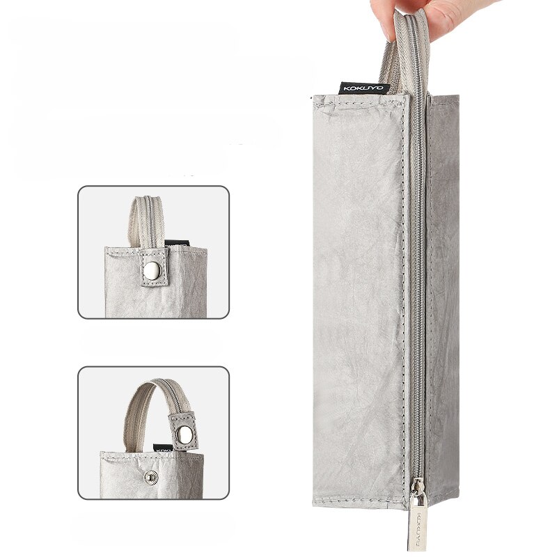 Cartuchera KOKUYO DuPont de papel Vintage, bolígrafo de gran , bolsa de gran capacidad, resistente al agua y firme, con más compartimentos