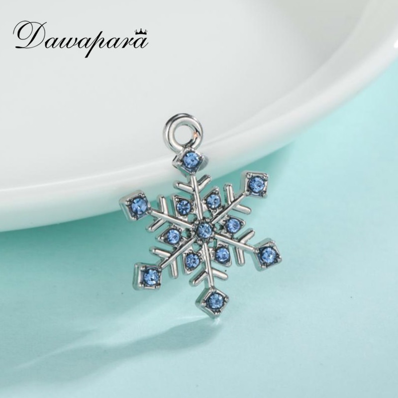 Dawapara Schneeflocke Charms Ohrringe/neckalces Weihnachten für Frauen Strass Schmuck 5 stücke