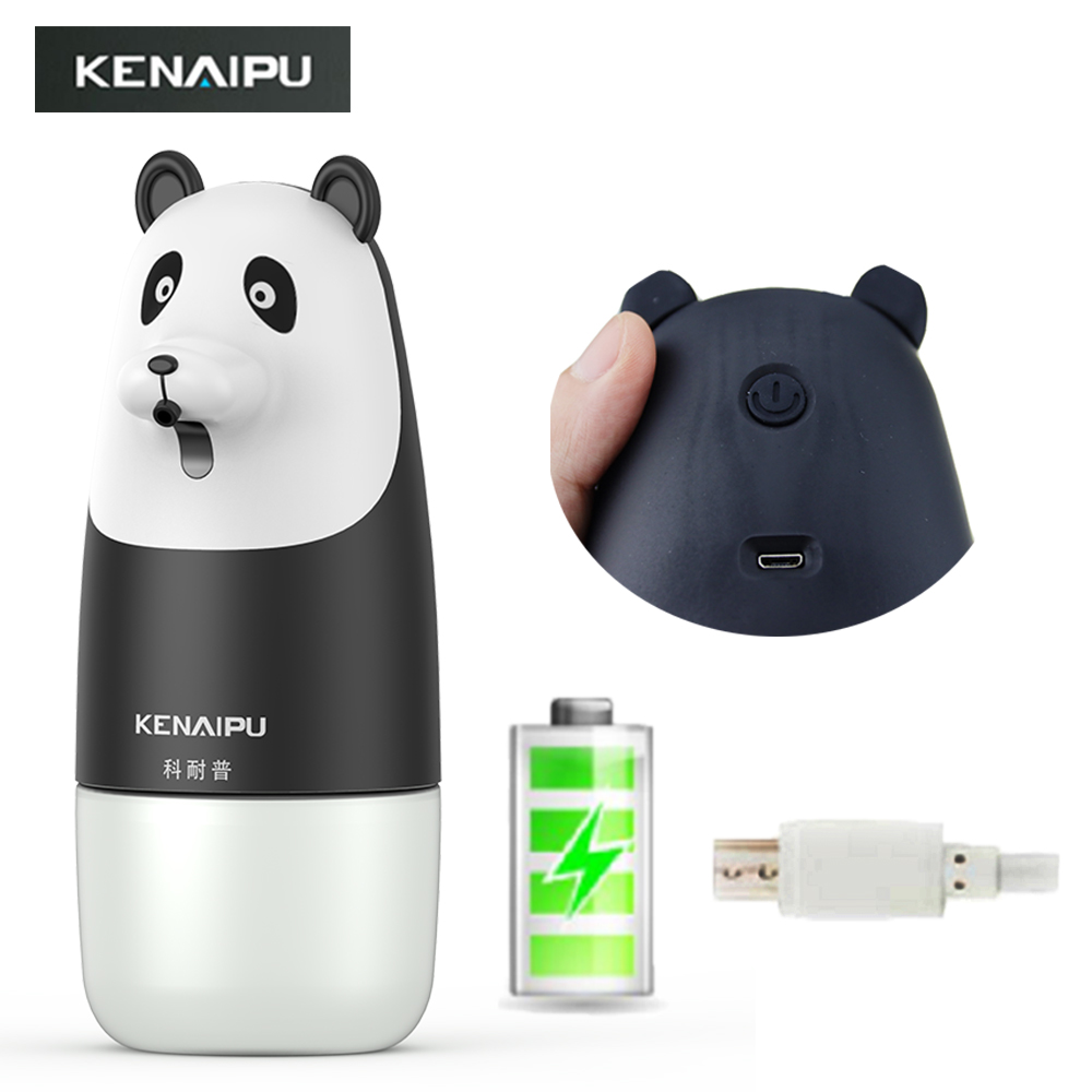 KENAIPU – Distributeur automatique de savon liquide en mousse à charge USB,induction intelligente pour le lavage des mains, la machine à laver, style de bande dessinée
