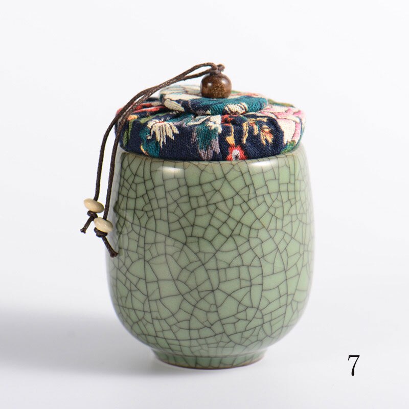 Celadon-latas selladas pequeñas para café, envases de metal para cereales, frutas secas, mini tanque de almacenamiento portátil para el hogar: 7