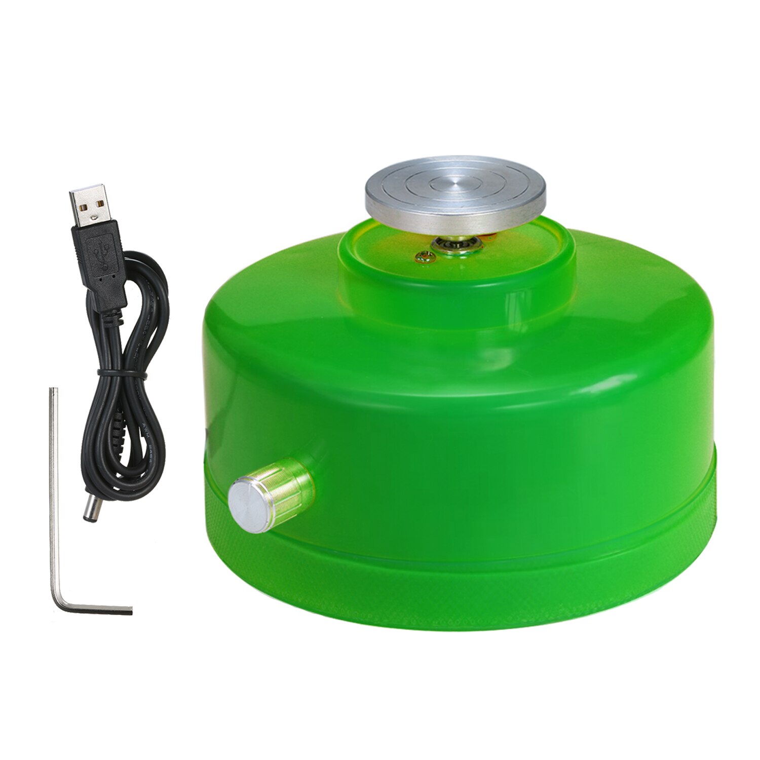 mini tornio per ceramica usb 4.3cm giradischi elettrico fatto a mano per tornitura dell'argilla, macchina per ceramica fai da te: Verde