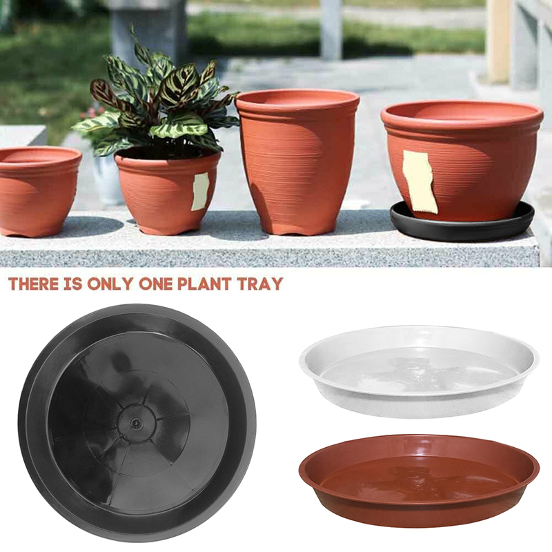 Platillos de plástico para jardín, Base de bandeja de agua para interior y exterior, 10 piezas