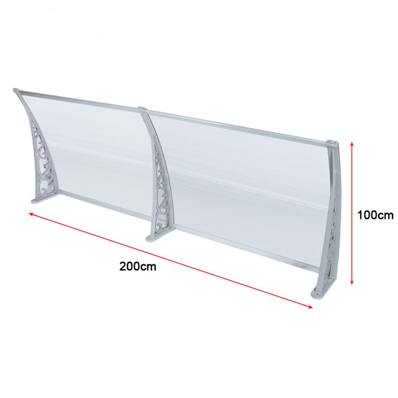 1PC Shade Door Canopy Window Awning Door Window Awning Household Outdoor Entrance Door-window Canopy Garden Home Supplies HWC: 100x200 cm