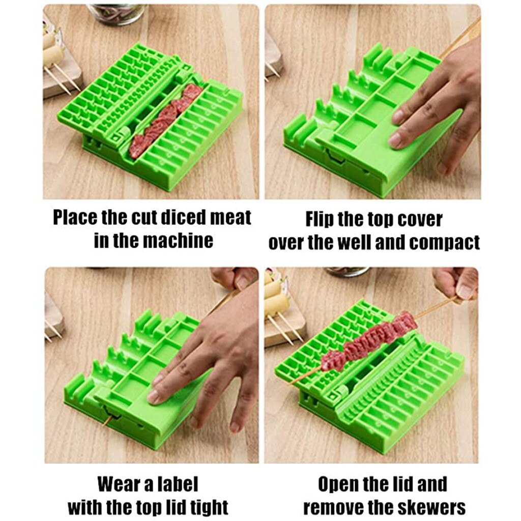 Machine pour faire des brochettes de Kebab, boîte pour faire des brochettes de Barbecue, viande de bœuf, porc, légumes, Grill, accessoires de cuisine, Gadget pour Barbecue en plein air