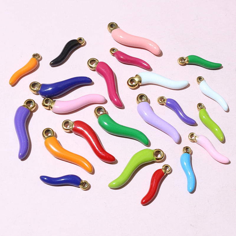 10 Stück Emaille Chili Pfeffer Reize Anhänger Multi Farben Für DIY Schmuck Herstellung Ohrringe Halskette Anhänger Zubehör Ergebnisse