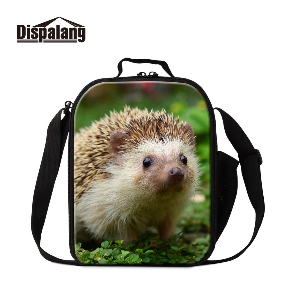 Dispalang Portable Lunch Pouch Insulated Hedgehog Word Thermal Girl Cooler Box Storage Bags for Kid Container Food Picnic Packet: MULTI