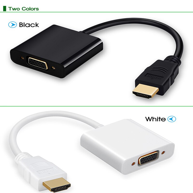 Shuliancable Hdmi Naar Vga Adapter Audio En Video Kabel Hdmi Vga Connector Voor Computer Monitor Projector 1080P 3D Hdmi naar Vga