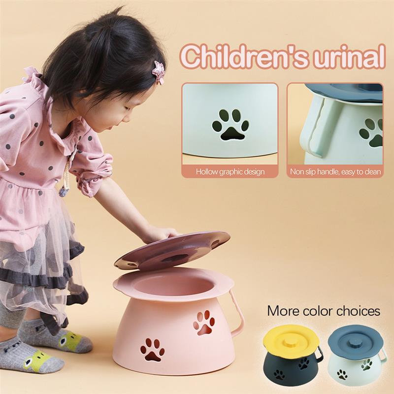 Urinario de plástico grueso para niños, cama doméstica, urinario, olla, asiento de inodoro, botella orinal portátil para adultos, Spittoon con tapa