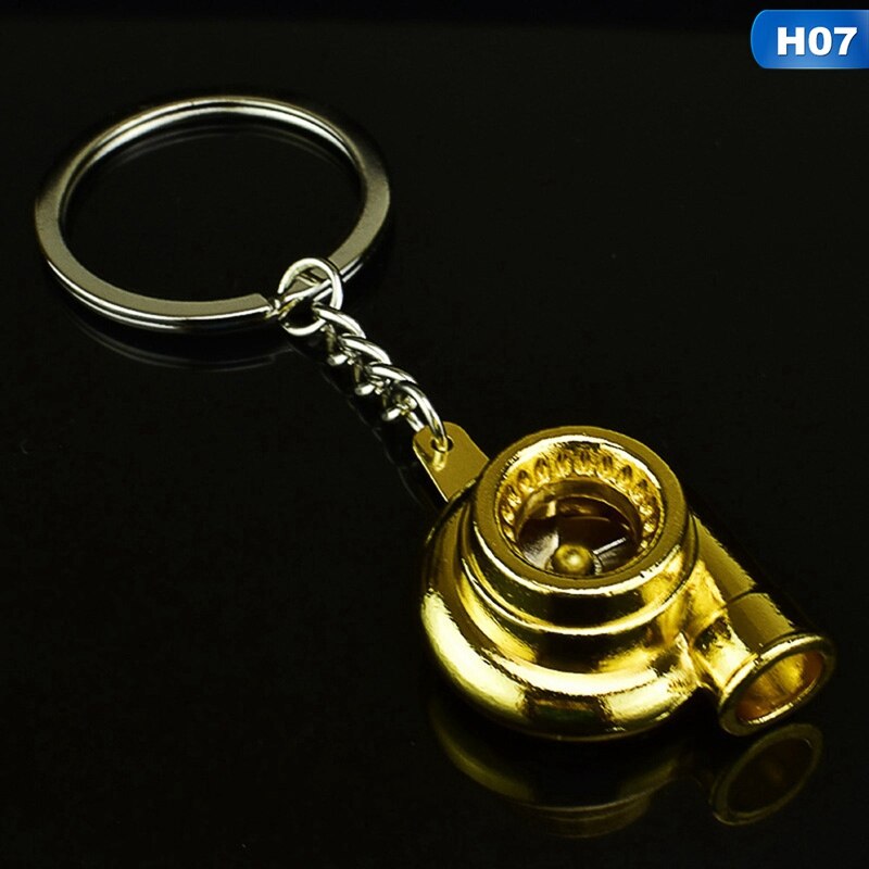 Prawdziwe dźwięk gwizdka breloczek turbosprężarka łożysko ślizgowe spinning samochodu Model części samochodowej turbina turbosprężarka breloczek robić kluczy brelok brelok: H07
