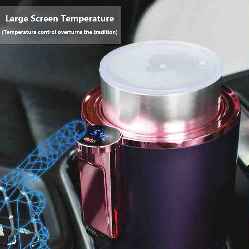 2-In-1 Smart Auto Cup Warmer En Koeler Elektrische Koffie Warmer Drank Koeling & Verwarming Mok Met temperatuur Display Voor Auto Reis