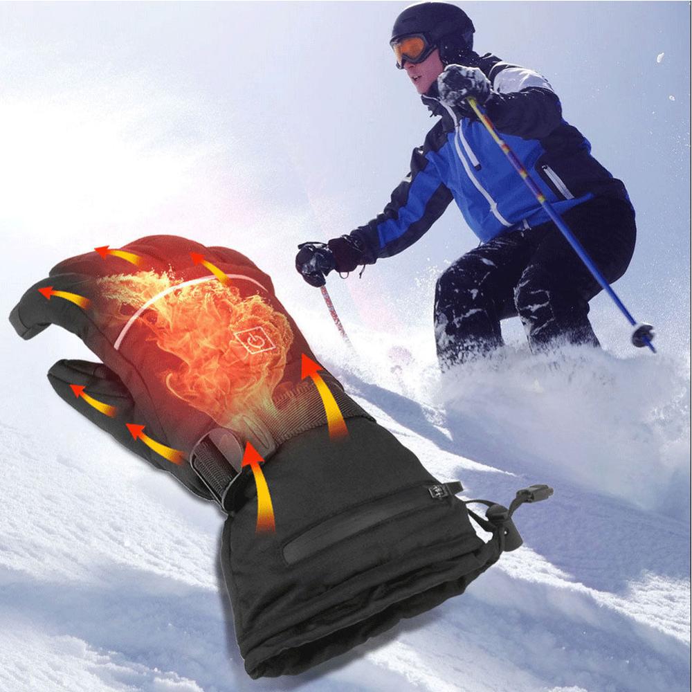 Elektrische Verwarming Handschoenen met Batterijen Verwarmde Thermische Handschoenen voor Mannen Vrouwen Volledige Fingers Winter Hand Warmer Ski Handschoenen