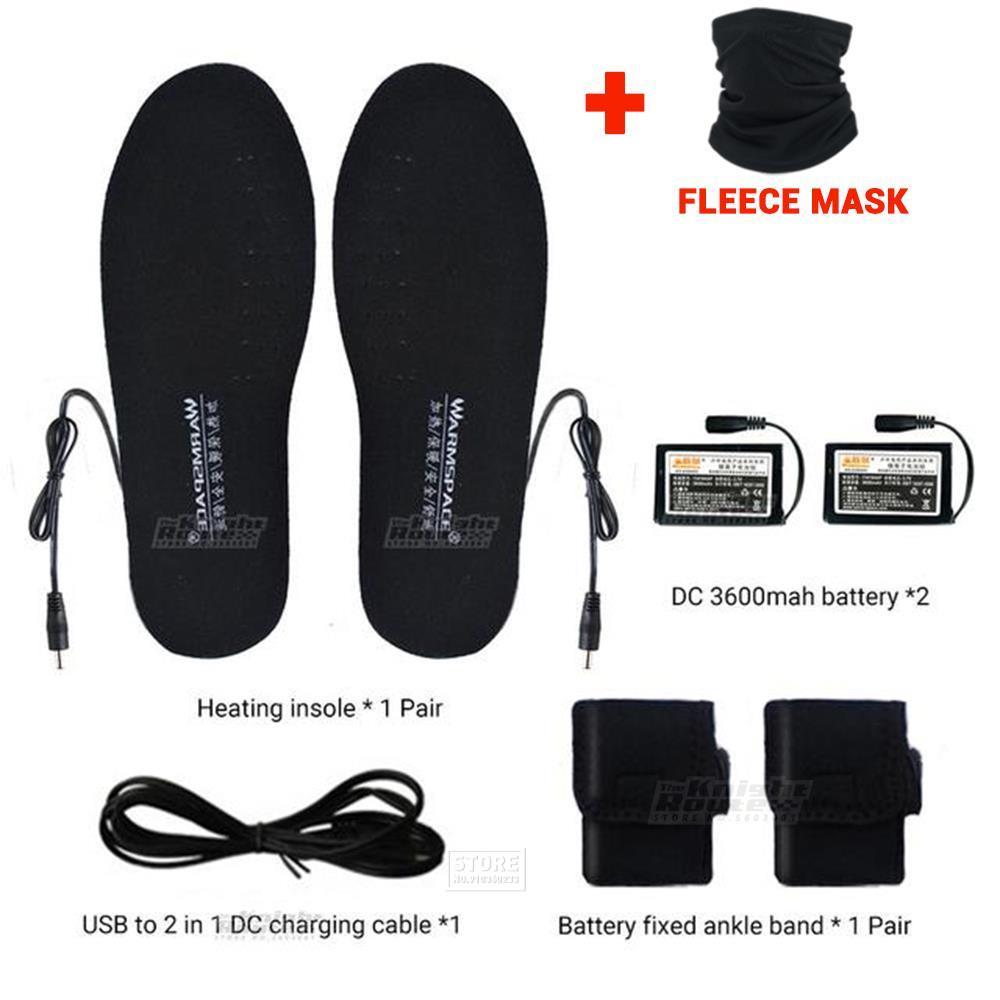 Semelles chauffantes USB pour Ski d&#39;hiver, chauffantes, chauffantes, thermiques, électriques, à piles, pour Sports de plein air: SE336LC With Battery