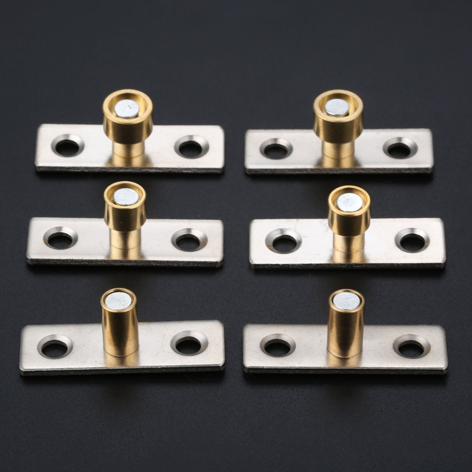 Bouchon de porte en métal et bois, Guide de porte coulissante, localisateur, ton cuivre, diamètre 8mm, 10mm, 12mm, 2 pièces Quincaillerie de porte, tête 49x15mm