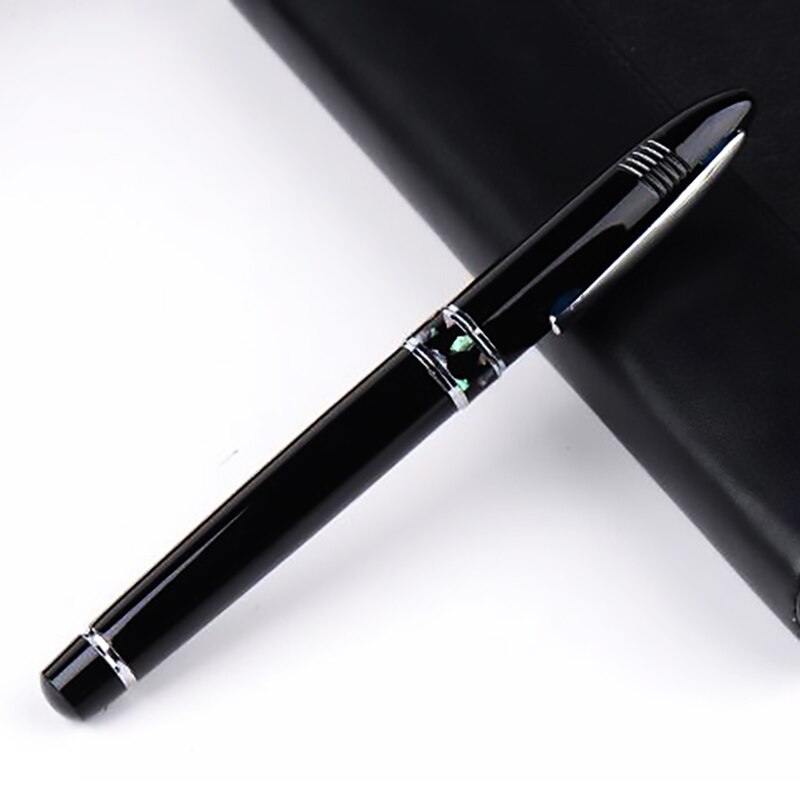 Duke Classic Fountain Pen 911 Dark Blue Big Shark Shape Full Metal Iridium Medium Nib Writing Pen Business Office Home Supplies: Black-Patterns