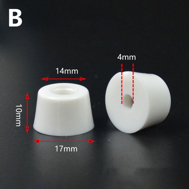10 Stuks Anti Slip Meubelpoten Voeten Pads Voor Kast Bed Tafel Wit Conische Rubberen Schokkussen Vloer Beschermer Meubelonderdelen: zwart en wit