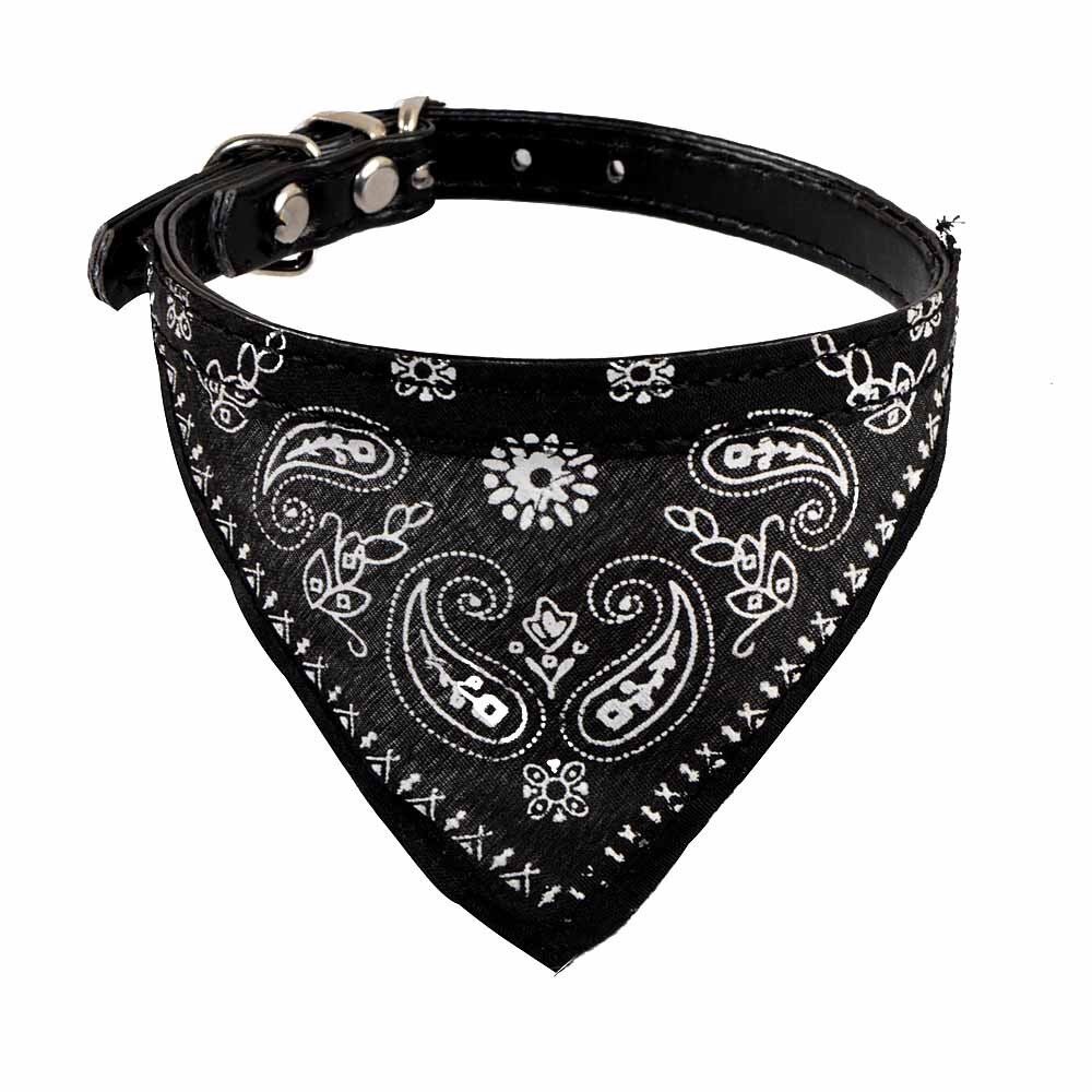 Verstelbare Pet Dog Puppy Cat Sjaal Bandana Kraag Halsdoek Voor Hond Perro Chien Dla Psa Hond Honden Cani Psy # #: Black S