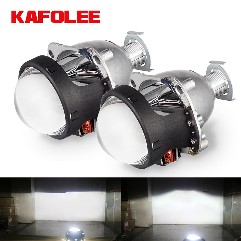KAFOLEE Retrofit Styling HID Bi-xenon High Low Beam H1 Mini Projector Lens Headlight lenses H4 H7 HB3 Car Headlights 2.5inch RHD