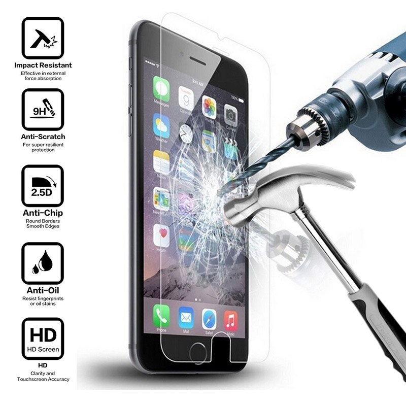 Beschermfolie glas voor iphone 11 pro max 6 6s plus 7 8 plus  x 9h screen protectors folie voor iphone x xs max xr gehard glas