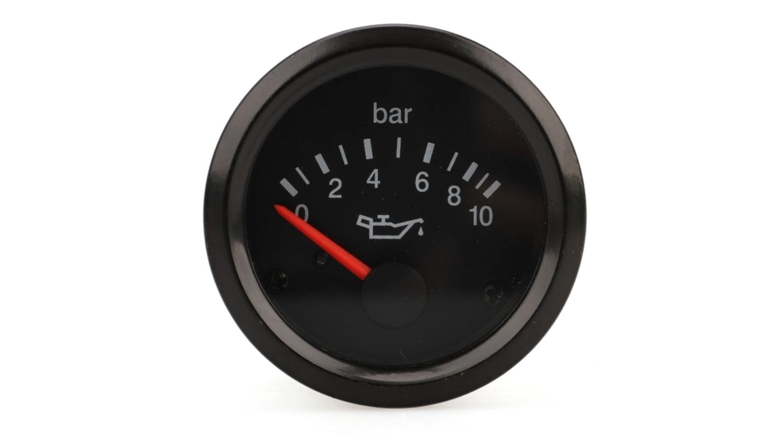 2'' 52mm Oil Pressure Gauge Mechanical 0-10 Bar Black Face Engine Fuel Press Meter