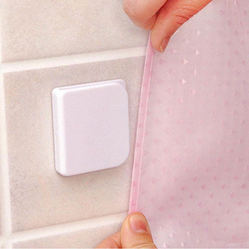 2Pcs/set Shower Curtain Clips Anti Splash Spill Water High Toilet Guard Shower Curtain Rings Clip Bathroom Products