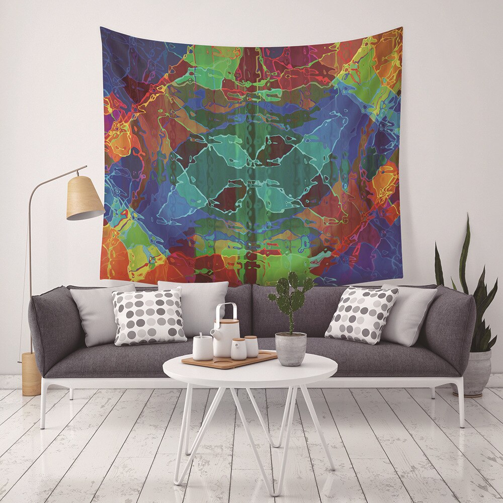 Yaapeet 1pc polyester klassisk vægtapet spisestue geometrisk trykt hængende tapet høj smuk vægindretning: Farve 10 / 200 cm x 150cm