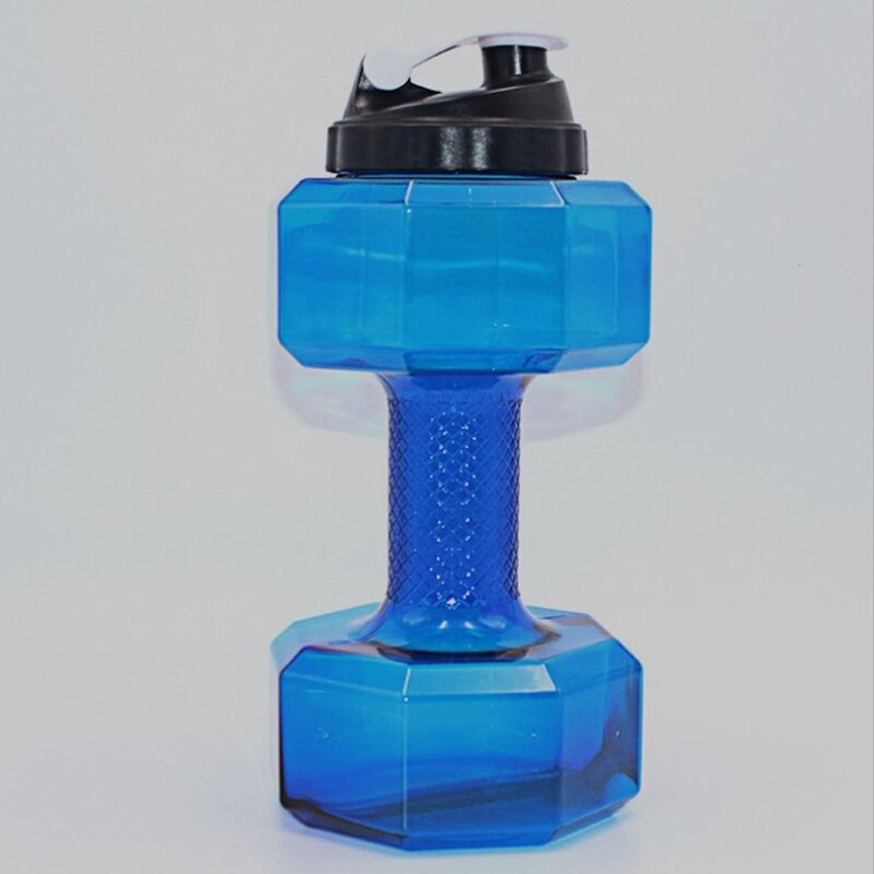 Bouteille d'eau de sport 2,2 l, haltère en forme d'haltère pour l'entraînement et le Fitness, unisexe