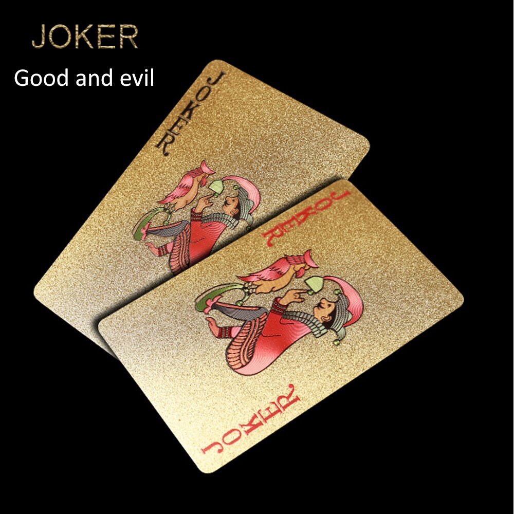 Luxe 24K Gold Speelkaarten Poker Game Dek Goudfolie Poker Set Plastic Magic Kaarten Waterdichte Kaarten Magie
