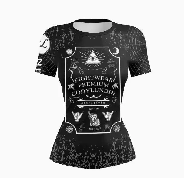 Camiseta de compresión Rashguard para mujer, anime de película, gimnasio, culturismo, yoga, delgada, serrée, Y-dehors, boxe, MMA: XXL / Plata