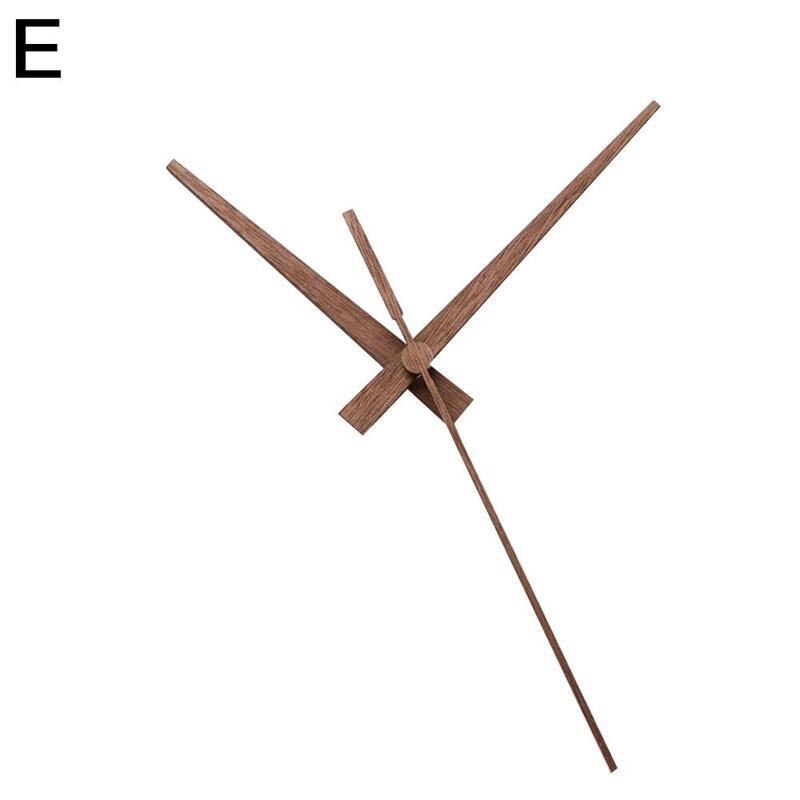 1pcs Wooden Pointers DIY Wall Clock Hands 10-12 Inch Clock Walnut Wood Needle Quartz Clock Replace Part Accessories: E