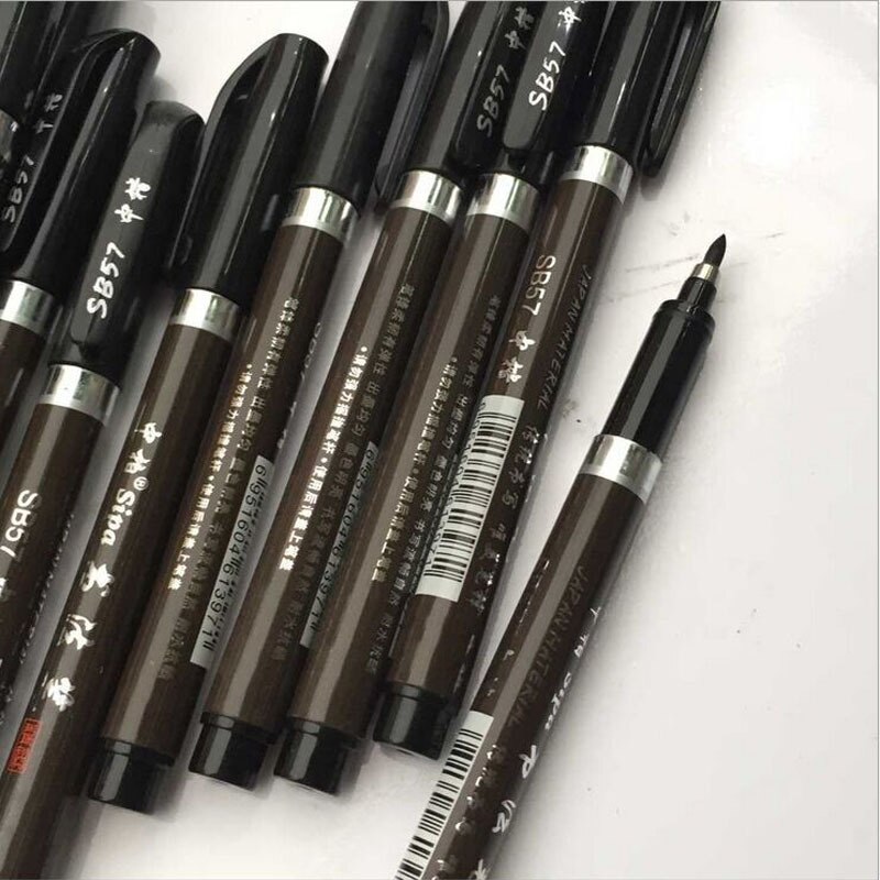 Kalligrafi pen til signatur kinesiske ord lære japan materiale pensel kunst markør penne papirvarer skoleartikler