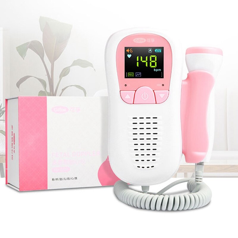 Handheld Foetale Doppler Prenatale Baby Heartbeat Monitor Hartslag Detector Huishoudelijke Sonar Doppler Zwangere Vrouwen