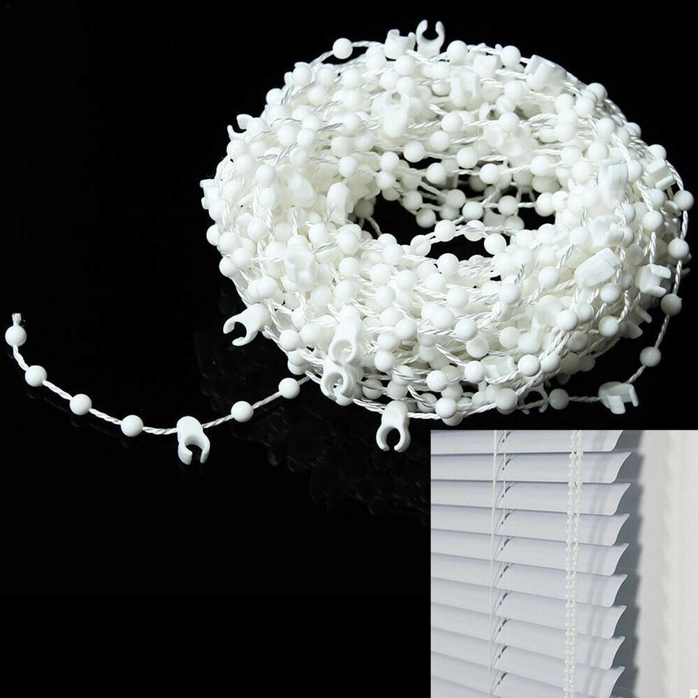 10M Long White Roller Shade Vertical Blinds Beads Chain Slat Shutter Roman Shade Vertical Curtain Home Window Practical Decor