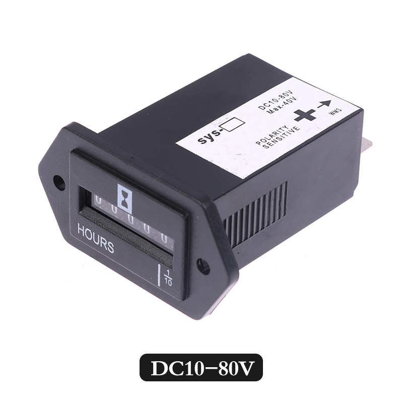 6 Cijfers 100-250V Ac 10-80V Dc Uurmeter, Complete Verzegelde Quartz-Timerteller SYS-1: Goud