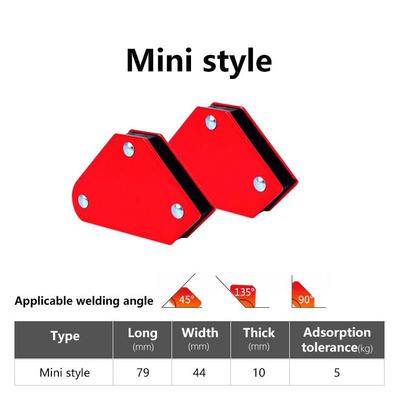 Strong Magnetic Welding Angle Holder Iron Suction Welding Right-Angle And Welding Positioner Welding Auxiliary Tool 90-Degree: Mini 2PCS