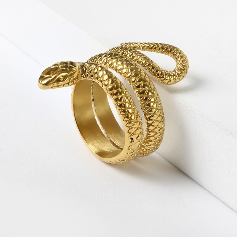 Animal Rings for Men Women Punk Goth Snake Gold Co... – Grandado
