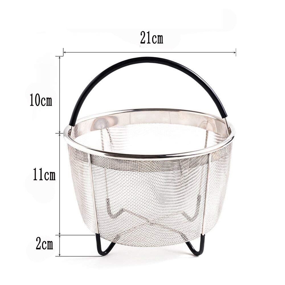 Steamer Basket for Instant Pot 304 Stainless Steel Mesh Steamer with Silicone Handle Kitchen Accessories for Steaming Vegetable