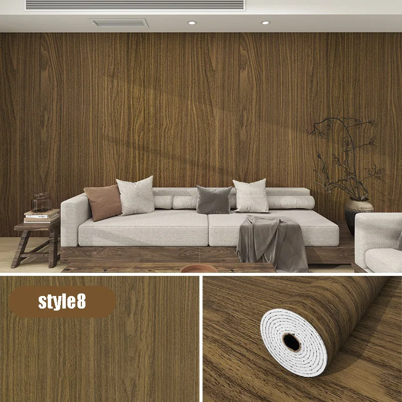 Papel tapiz autoadhesivo impermeable de PVC, rollos de pared para muebles, gabinetes, película decorativa de vinilo, pegatinas de grano de madera para decoración del hogar: 250 x 230 cm / green