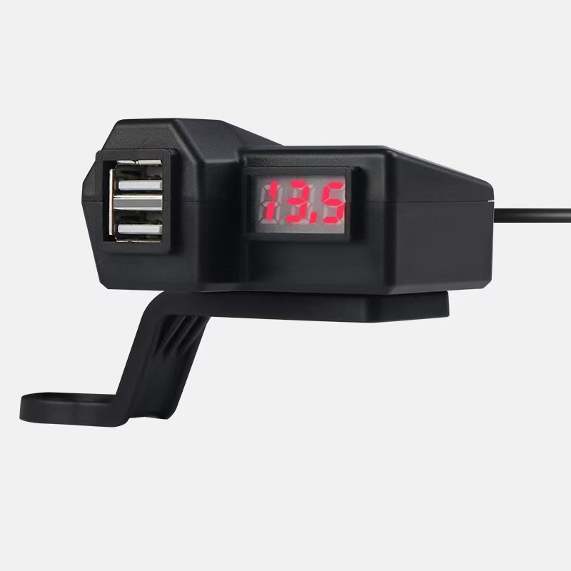 Universele motorfiets dubbele USB-oplader waterdichte motorfiets mobiele telefoon oplader oplaadaansluiting voor e-bike scooter ATV bromfiets