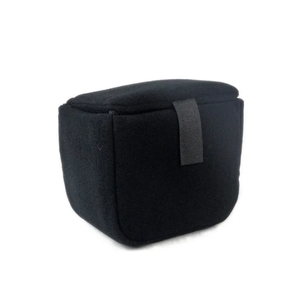 Etui na aparat DSLR Wyściełana aksamitna torba na obiektyw Akcesoria ochronne na obiektyw aparatu Miękka torba Odporna na wstrząsy Pogrubienie Wodoodporna: Black