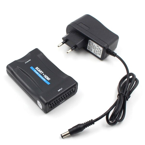 1080P SCART To HDMI Audio Video Converter Cable Adapter For DVD Player Television Digital Cables