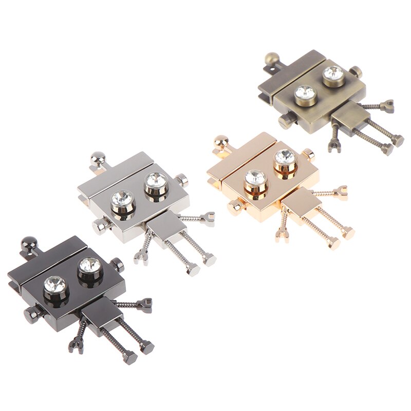 4Colors Robot Shape Clasp Turn Lock Twist Locks Metal Hardware For DIY Handbag Shoulder Bag Purse
