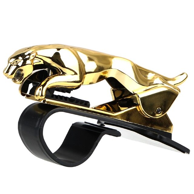 Leopard Auto Telefon Halfter Ornamente Universal- Anti Schleudern 360 Grad Einstellbare Halterung Innen Kühlen Armaturenbrett Clip Auf: golden