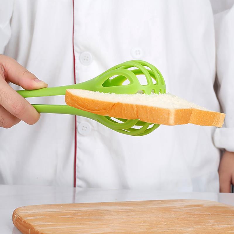 Fouet de cuisine en plastique polyvalent, manuel à double usage, pince à aliments, passoire pour la cuisson, outil de cuisine domestique