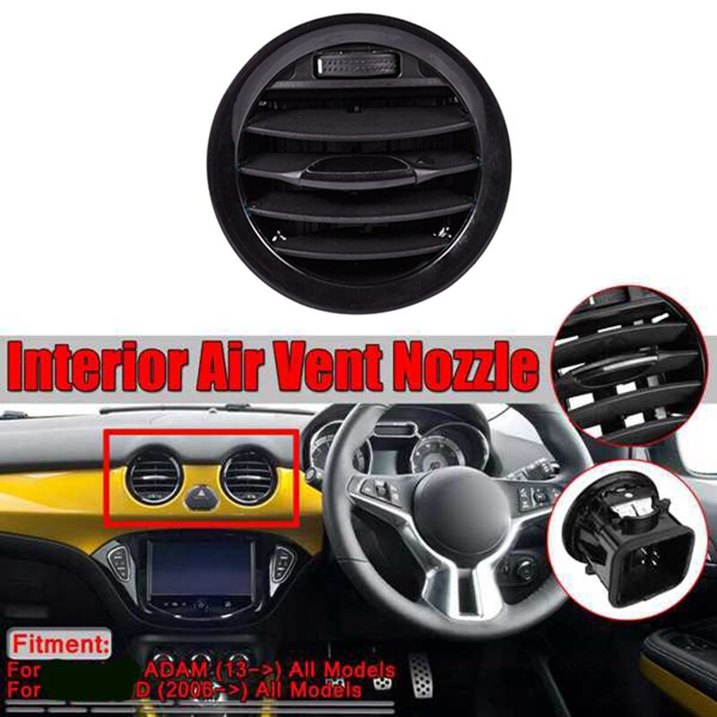 Auto ventilatierooster afdekking ventilatierooster luchtrooster pianozwart voor opel corsa d adam 2201099: Default Title