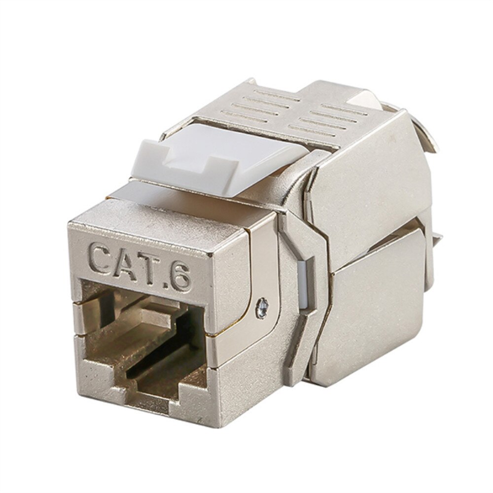 RJ45 Female Connector Cat5e Cat6 Cat6A Network Toolless Keystone Module Full Shielded RJ 45 Socket To LSA Toolfree Termination: Cat6 / 10pcs